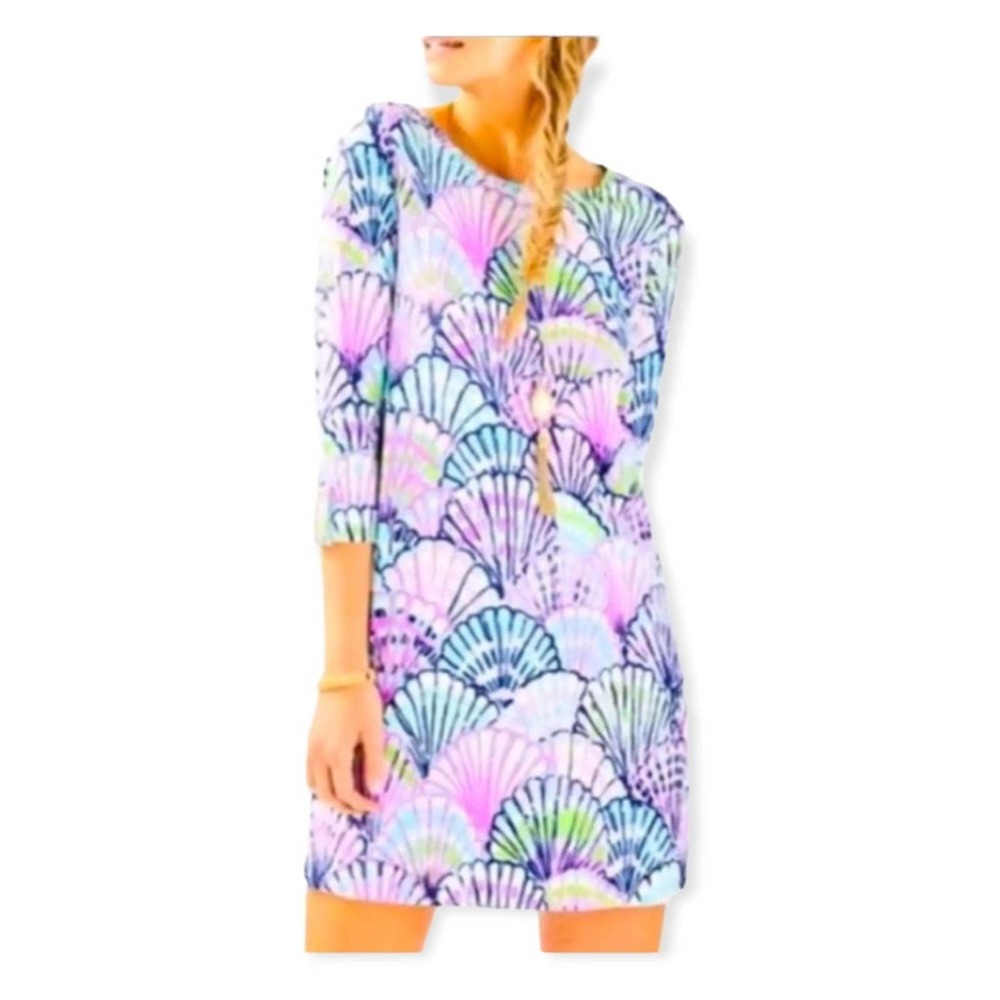 Lilly Pulitzer Linden Dress Serene Blue Oh Shello sz XS